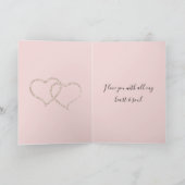 Blush Pink Forever Bruiloft Kaart (Binnen)