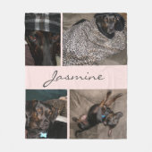 Blush Pink Fotocollage | Fleece Hondendeken (Voorkant)