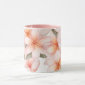 Blush Pink Frangipani Ceramic Combo Mug Mok (Midden)
