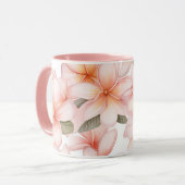 Blush Pink Frangipani Ceramic Combo Mug Mok (Voorkant links)