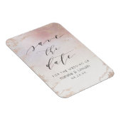 Blush Pink Frosted Wedding Save the Date Magneet (Rechterzijde)
