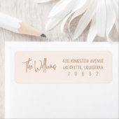 Blush Pink Fun Moderne Retourner les étiquettes d' (En situation)