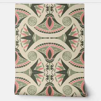 Blush Pink - Geometric Lotus - Stylized Lotus Behang
