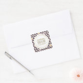 Blush Pink Geometric Pattern Afstuderen Vierkante Sticker (Envelop)