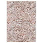  Blush Pink Gereedschapte Lederen Monogram Naam Klembord (Achterkant)