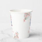 Blush Pink Ginger Jar Chinoiserie Douche Papieren Bekers (Links)