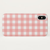 Blush Pink Gingham Check Patroon Case-Mate iPhone Case (Achterkant (horizontaal))