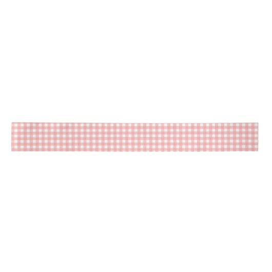 Blush Pink Gingham Check Patroon Lint (Voorkant)