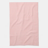 Blush Pink Gingham Check Patroon Theedoek (Verticaal)