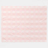 Blush Pink Gingham Pset Pattern Fleece Blanket Deken (Voorkant (Horizontaal))