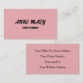Blush Pink Girly Cute Custom Classant Elegant Visitekaartje (Voorkant / Achterkant)
