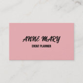 Blush Pink Girly Cute Custom Classant Elegant Visitekaartje (Voorkant)