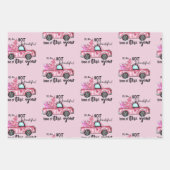 Blush Pink Girly Kerstmis Inpakpapier Vel (Voorkant 2)