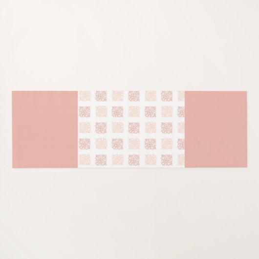 Blush Pink Girly Trendy Monogram Yoga Mat (Achterkant (horizontaal))