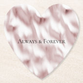 Blush Pink Glam Wedding Kartonnen Onderzetters (Voorkant)