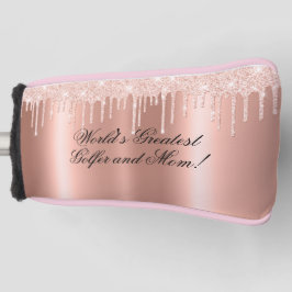 Blush Pink - Glitter Drips - Beste Golfer & Mom Golfheadcover