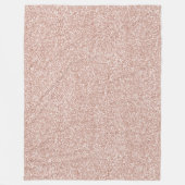 Blush Pink Glitter Fleece Deken (Voorkant)