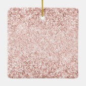 Blush Pink Glitter Glitz Keramisch Ornament (Achterkant)