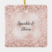 Blush Pink Glitter Glitz Keramisch Ornament (Voorkant)