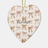 Blush Pink Glitter Hearts Love Keramisch Ornament (Links)