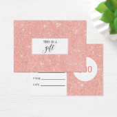 Blush Pink Glitter Makeup Artist Gift Certificate (Bureau)