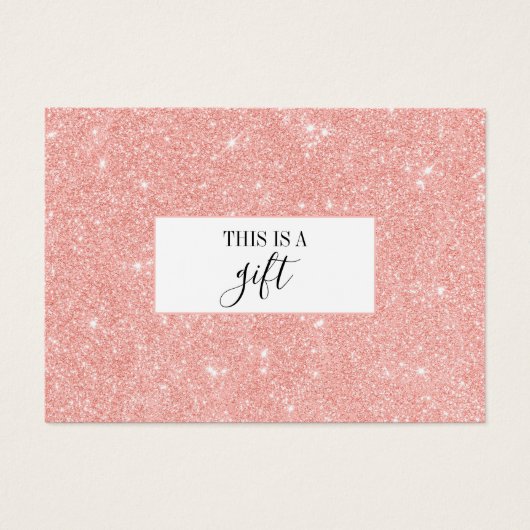 Blush Pink Glitter Makeup Artist Gift Certificate (Devant)