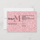 Blush pink Glitter Monogram Hair & Makeup gift (Achterkant)