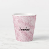 Blush Pink Glitter Sparkle Christmas Latte Mok (Voorkant)