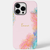 Blush Pink Gold Abstrait iPhone 14 Pro Max coque (Verso)