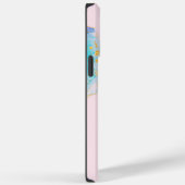 Blush Pink Gold Abstrait iPhone 14 Pro Max coque (Verso / Droite)