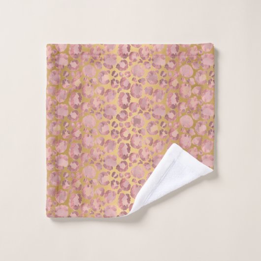 BLUSH PINK GOLD ANIMAAL AFDRUKBATHROOM TOWEL SET BAD HANDDOEK (Wasdoekje)