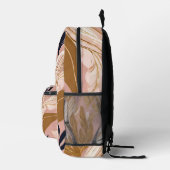 Blush Pink Gold Boho laat modern Collectie achter Bedrukte Rugzak (Rechts)