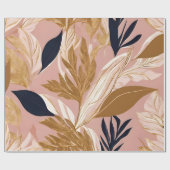 Blush Pink Gold Boho laat modern Collectie achter Cadeaupapier (Vlak)