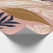 Blush Pink Gold Boho laat modern Collectie achter Cadeaupapier (Hoek)