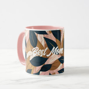 Blush Pink Gold Boho laat trendy Collectie achter Mok