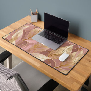 Blush Pink Gold Boho Modern Leaves Collectie Bureaumat
