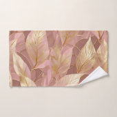 Blush Pink Gold Boho Modern Leaves Collection (Serviette à main)