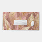Blush Pink Gold Boho Modern Leaves Collection (Clavier et souris)