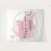 Blush Pink Gold Brunch en Bubble Photo Backdrop Wandkleed (Voorkant (horizontaal))