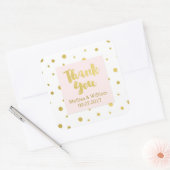 Blush Pink Gold Confetti bruiloft gunst Labels (Envelop)