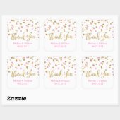 Blush Pink Gold Confetti bruiloft gunst Labels (Vel)