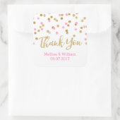 Blush Pink Gold Confetti bruiloft gunst Labels (Tas)