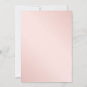 Blush Pink Gold Confetti Floral Vrijgezellenfeest Kaart (Achterkant)