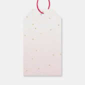 Blush Pink Gold Confetti Sparkle Ombre Cadeaulabel (Achterkant)