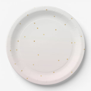 Blush Pink Gold Confetti Sparkle Ombre Papieren Bordje
