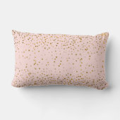 Blush Pink Gold Confetti Stippen | Monogram Initia Kussen (Achterkant)