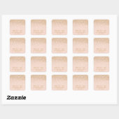 Blush Pink & Gold Confetti Weddenschap Hartelijk d Vierkante Sticker (Vel)