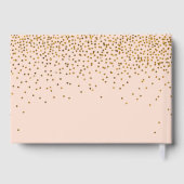 Blush Pink & Gold Confetti Wedding Gastenboek (Achterkant)