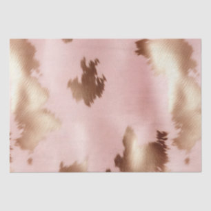 Blush Pink Gold Cowgirl Koeienhuid Tissuepapier
