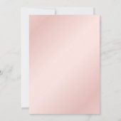 Blush Pink Gold Elegant Moderne Engagement Party Kaart (Achterkant)